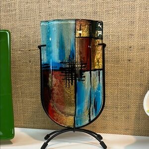 Jasmine Abstract Multicolor Glass Vase
